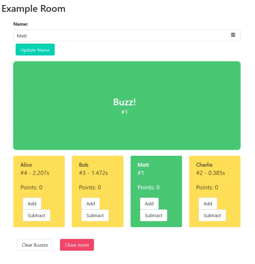 Buzzer Screenshot